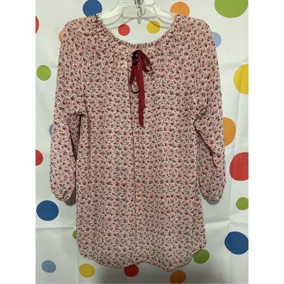 Matilda Jane Semi Sheer 3/4 Sleeve Peasant Blouse Size Large 🍑🍓 - Picture 11 of 14